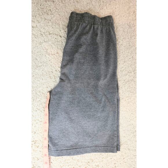 PUMA Cotton Blend Athletic Shorts Gray Red Elastic Drawstring Waist (14/16) Lg - Picture 4 of 6